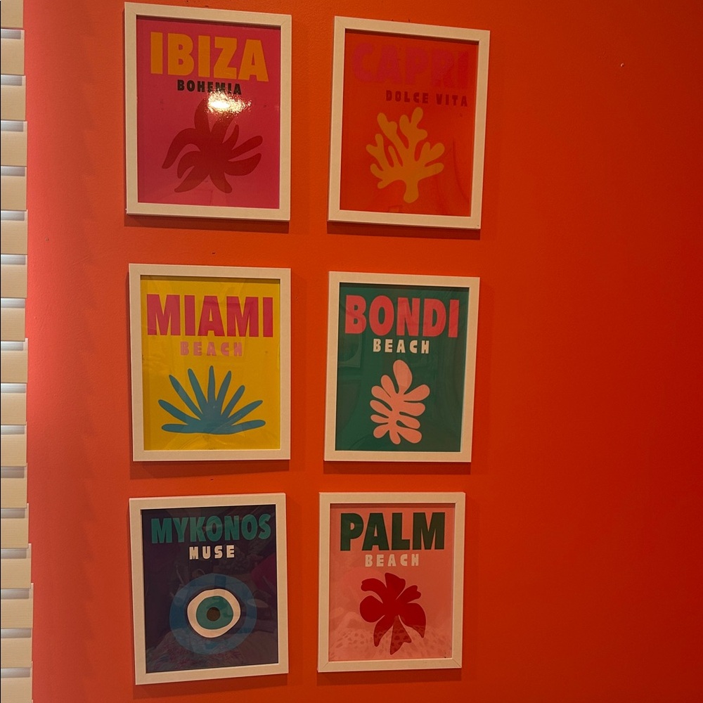 Colorful Travel-Themed Wall Art Set